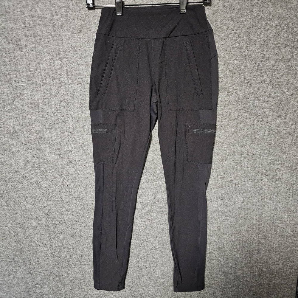 Athleta Sz 2 Headlands Hybrid Cargo Tight Black House‎ Pant Zip Pocket 353474-05